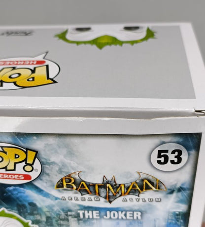 53 The Joker (Green) Chrome DC Batman Arkham Asylum Funko POP - Box Damaged