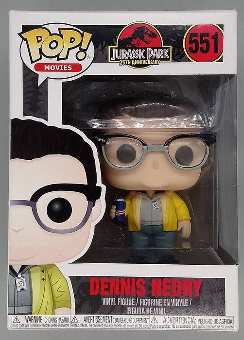 #551 Dennis Nedry - Jurassic Park 25th Anniversa- Box Damaged Funko POP