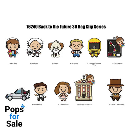 Back to the Future 3D PVC Bag Clips 40th Anniversary Series 1 Display (24) Keyrings