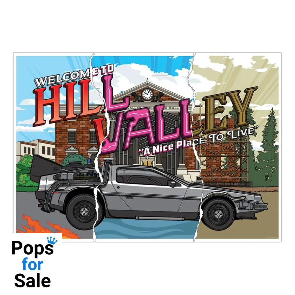 Back To The Future Art Print Hill Valley 40th Anniversary Limited Edition 42 x 30 cm