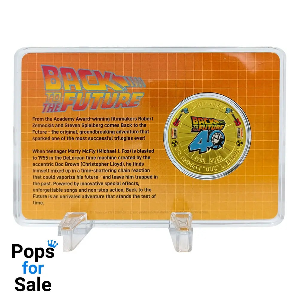 Back To The Future Collectable Coin 40th Anniversary Limited Edition