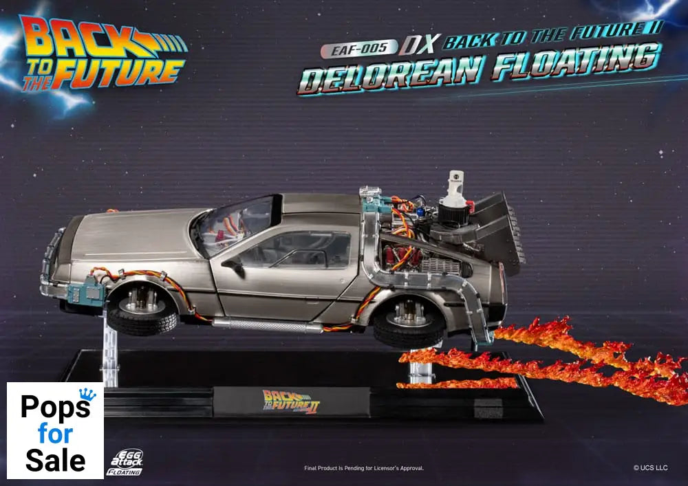 Back to the Future Egg Attack Floating Statue Back to the Future II DeLorean Deluxe Version heo EU Exclusive 20 cm