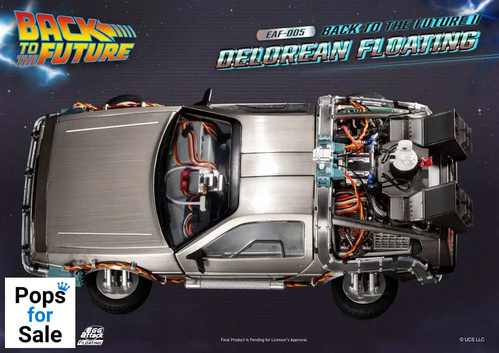 Back to the Future Egg Attack Floating Statue Back to the Future II DeLorean Standard Version 20 cm