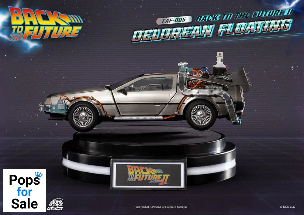 Back to the Future Egg Attack Floating Statue Back to the Future II DeLorean Standard Version 20 cm