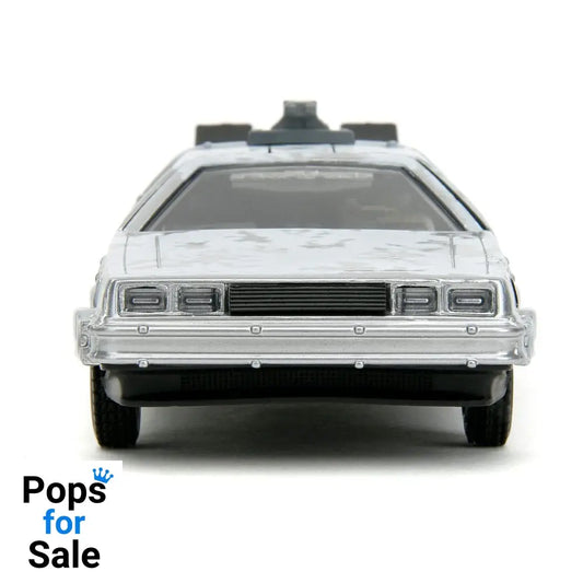 Back to the Future Hollywood Rides Diecast Model 1/32 DeLorean Time Machine Frost
