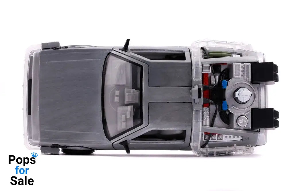 Back to the Future II Hollywood Rides Diecast Model 1/24 DeLorean Time Machine