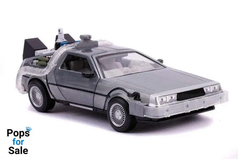 Back to the Future II Hollywood Rides Diecast Model 1/24 DeLorean Time Machine Vehicles