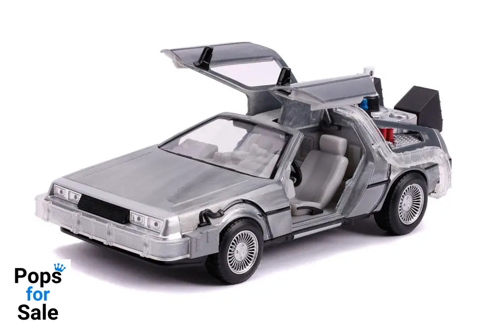 Back to the Future II Hollywood Rides Diecast Model 1/24 DeLorean Time Machine
