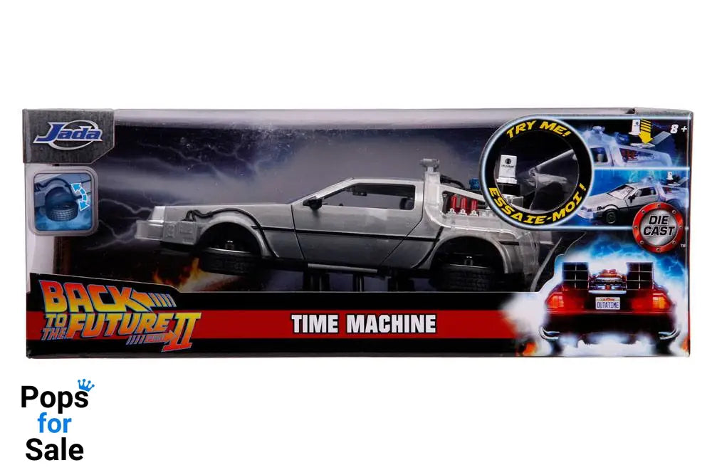 Back to the Future II Hollywood Rides Diecast Model 1/24 DeLorean Time Machine