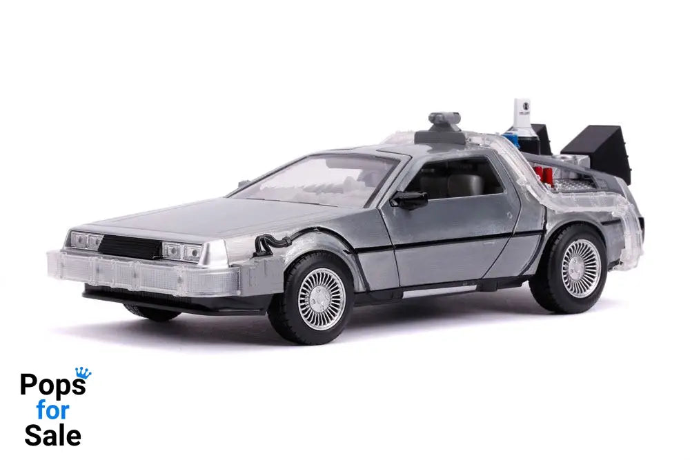 Back to the Future II Hollywood Rides Diecast Model 1/24 DeLorean Time Machine