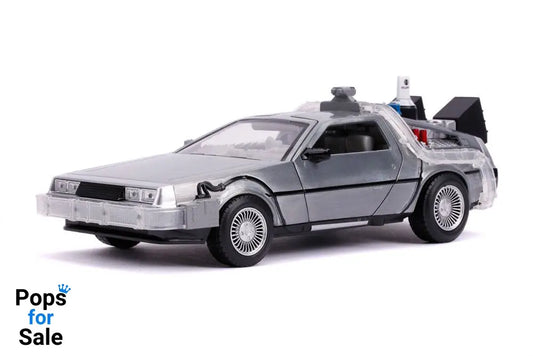 Back to the Future II Hollywood Rides Diecast Model 1/24 DeLorean Time Machine
