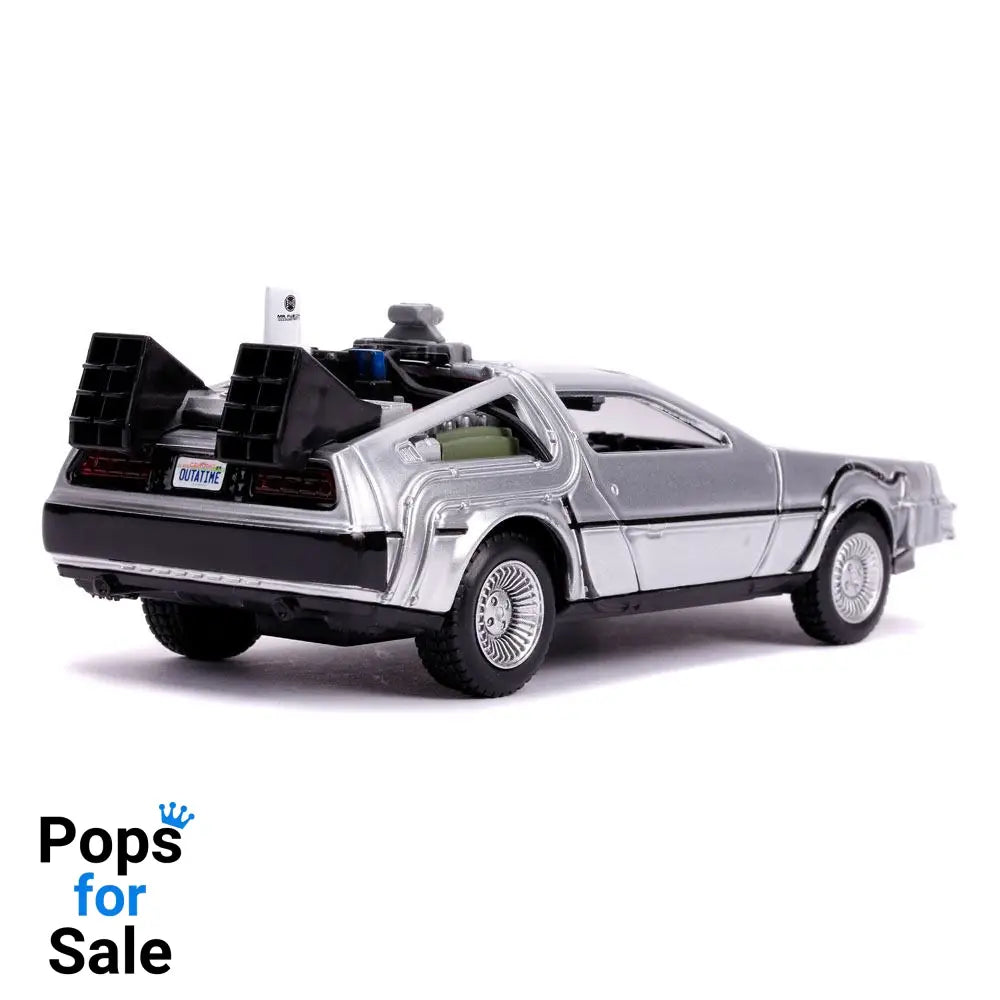 Back to the Future II Hollywood Rides Diecast Model 1/32 DeLorean Time Machine