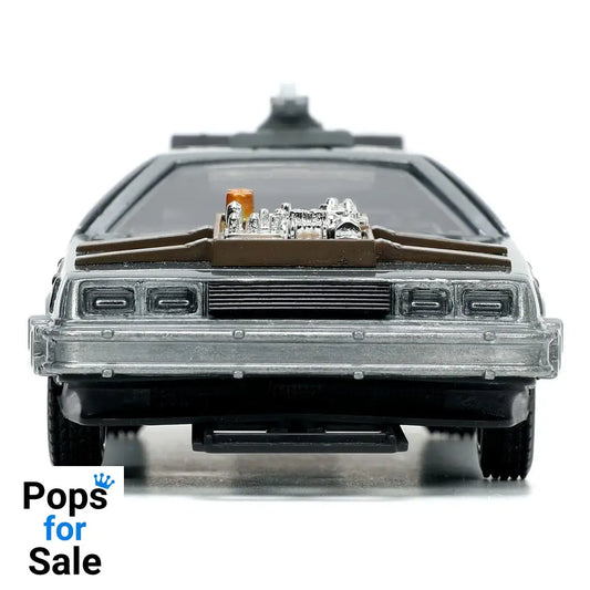 Back to the Future III Hollywood Rides Diecast Model 1/32 DeLorean Time Machine Free Rolling