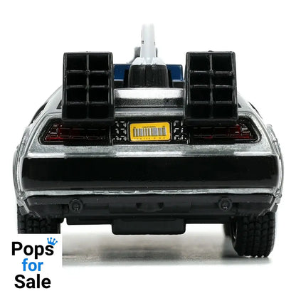 Back to the Future III Hollywood Rides Diecast Model 1/32 DeLorean Time Machine Free Rolling