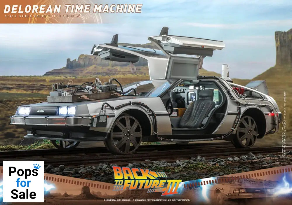 Back to the Future III Movie Masterpiece Vehicle 1/6 DeLorean Time Machine 72 cm