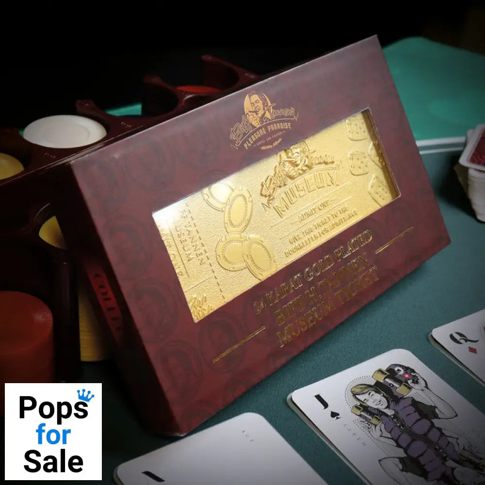 Back to the Future Limited Edition 24k Gold Plated Biff Tannen Museum Entrance Ticket Ticket