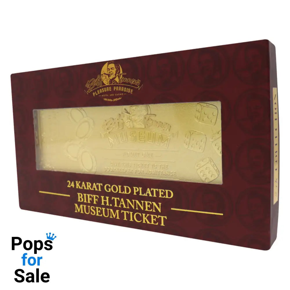 Back to the Future Limited Edition 24k Gold Plated Biff Tannen Museum Entrance Ticket Ticket