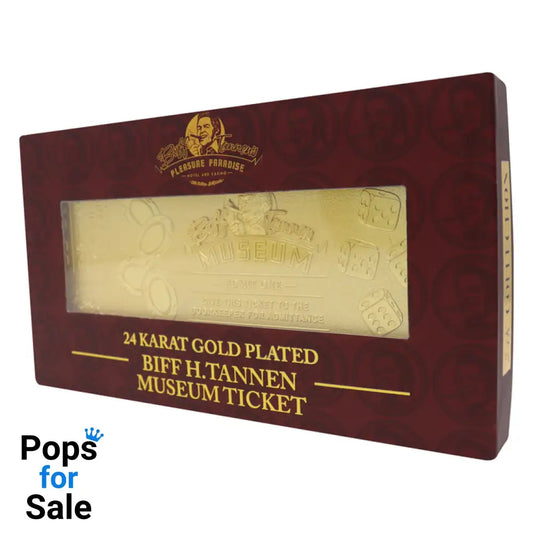 Back to the Future Limited Edition 24k Gold Plated Biff Tannen Museum Entrance Ticket Ticket