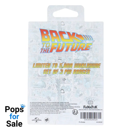 Back to the Future Limited Edition Japanese Style Triple Pin Badge Set 3 Pack of Pins