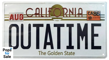 Back To The Future Metal Sign ´Outatime´ DeLorean License Plate Tin signs