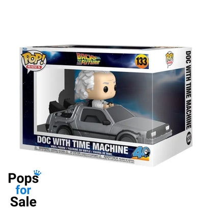 Back to the Future POP! Rides Deluxe Vinyl Doc w/Time Machine 9 cm