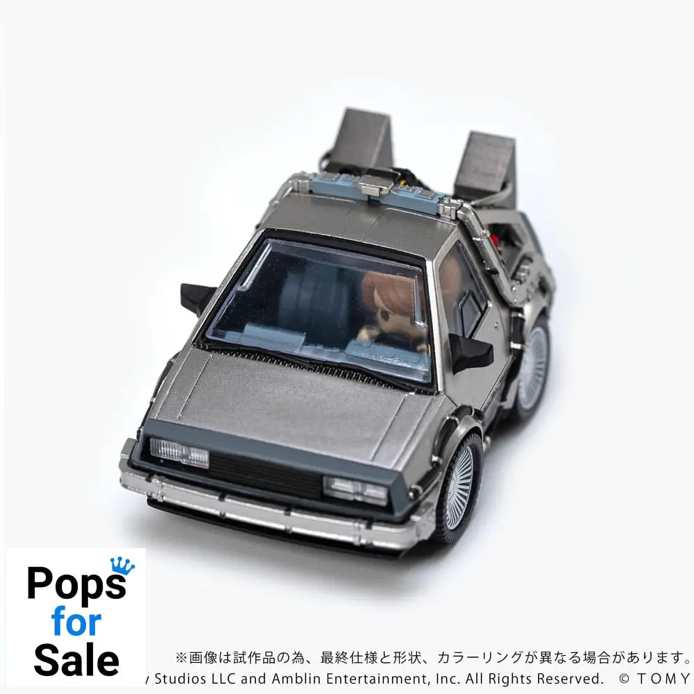 Back to the Future Q-Village Vehicle with mini-figures Time Machine 9 cm