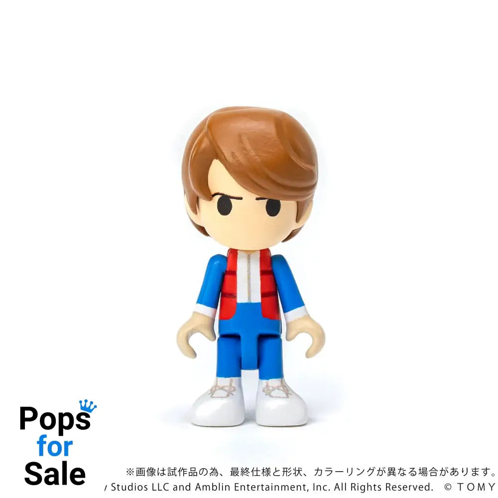 Back to the Future Q-Village Vehicle with mini-figures Time Machine 9 cm