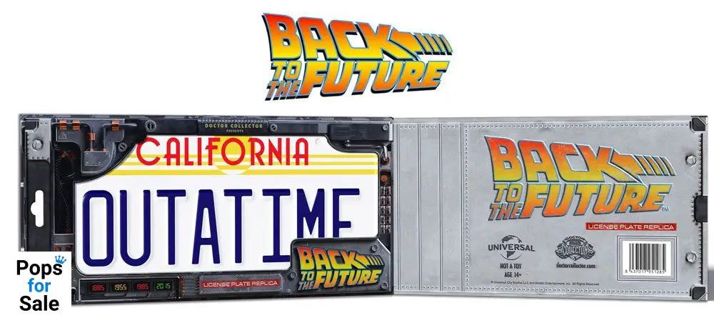 Back To The Future Replica 1/1 ´Outatime´ DeLorean License Plate
