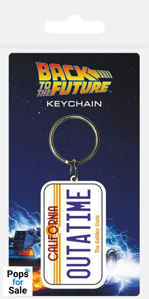 Back to the Future Rubber Keychain License Plate 6 cm Keyrings
