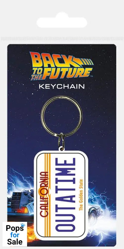 Back to the Future Rubber Keychain License Plate 6 cm