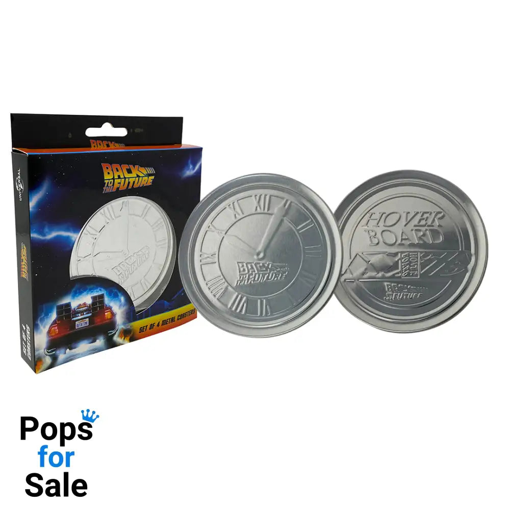 Back to the Future Set of 4 Embossed Metal Coasters Coasters