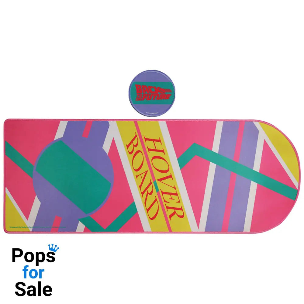 Back to the Future XL Hoverboard Desk Pad and Coaster Set