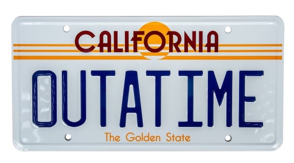 Back To The Future: OUTATIME License Plate