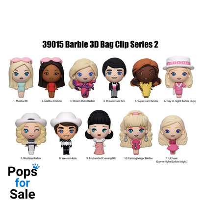 Barbie 3D Foam Bag Clips Series 2 Display (24)