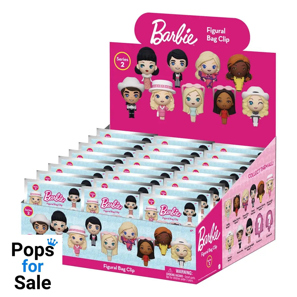 Barbie 3D Foam Bag Clips Series 2 Display (24)