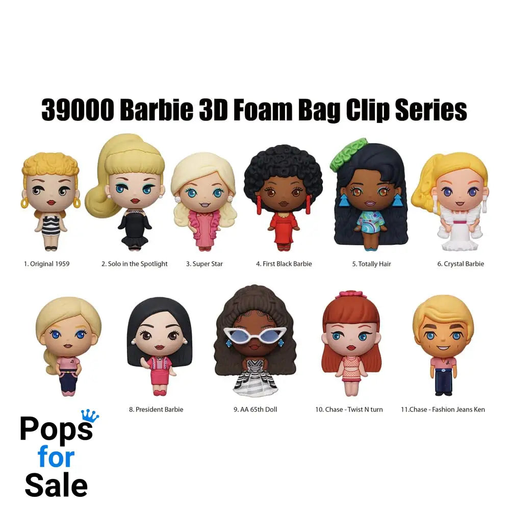 Barbie 3D PVC Bag Clips Series 1 Display (24)