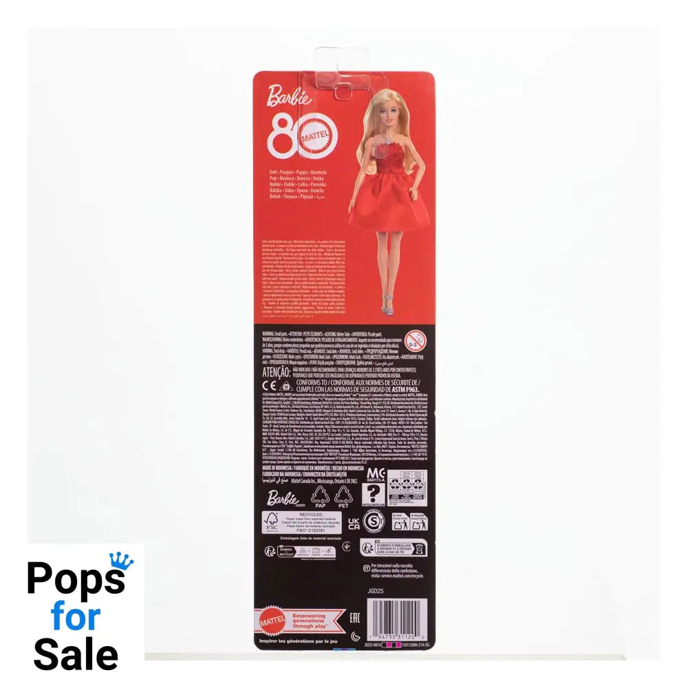 Barbie 80th Anniversary Doll Ruby Red