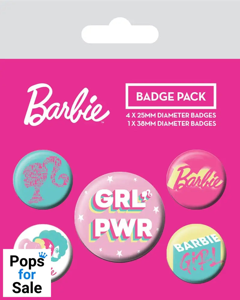 Barbie Pin-Back Buttons 5-Pack Girl Power