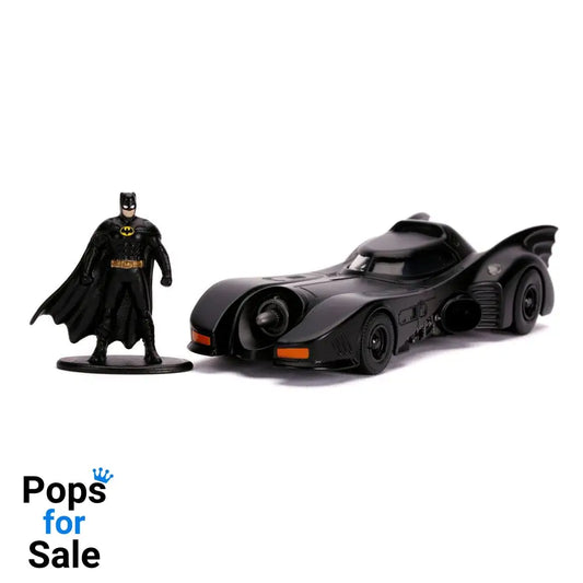 Batman 1989 Hollywood Rides Diecast Model 1/32 1989 Batmobile with Figure