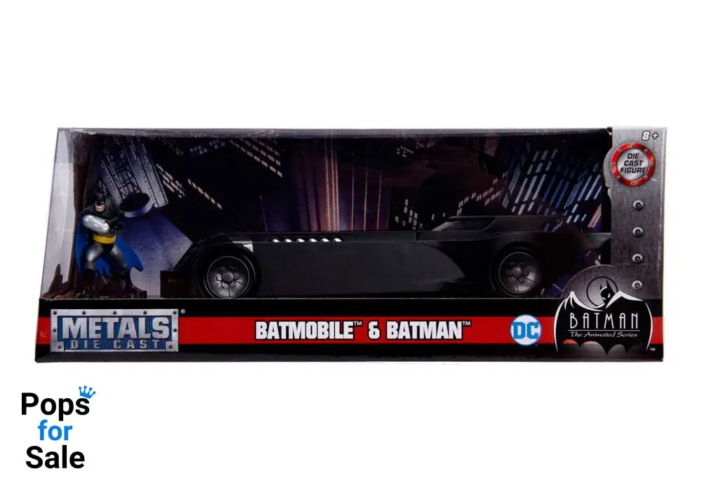 Batman Animated Series Metals Diecast Model 1/24 Batmobile with figure