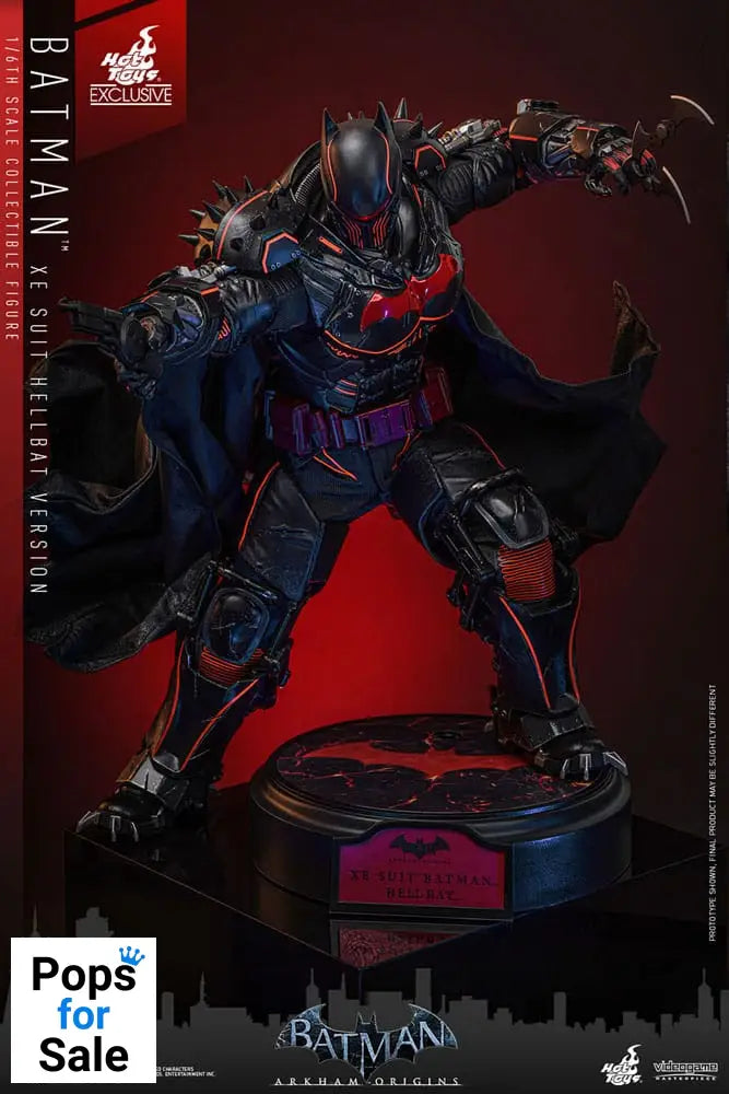 Batman Arkham Origins Videogame Masterpiece Action Figure 1/6 XE Suit Hellbat Version Hot Toys Exclusive 33 cm