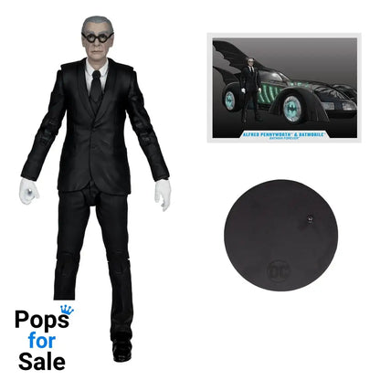 Batman Forever DC Multiverse Action Figure with Vehicle Alfred Pennyworth & Batmobile (Gold Label) 79 cm