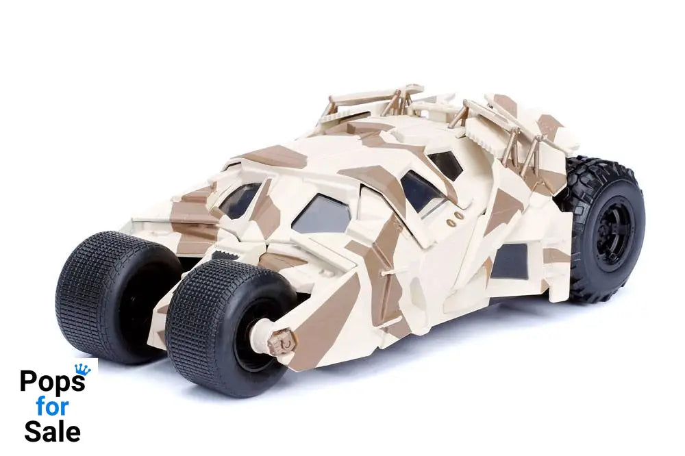 Batman The Dark Knight Diecast Model 1/24 2008 Batmobile Camo with figure