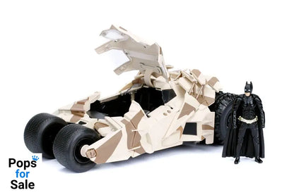 Batman The Dark Knight Diecast Model 1/24 2008 Batmobile Camo with figure