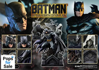 Batman Ultimate Premium Masterline Series Statue 1/4 Batman Rebirth Edition Black Deluxe Bonus Version 71 cm