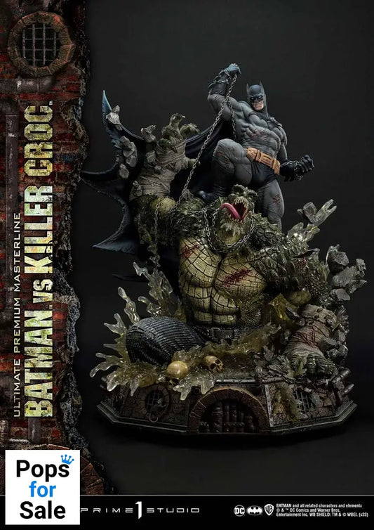 Batman Ultimate Premium Masterline Series Statue Batman Versus Killer Croc 71 cm