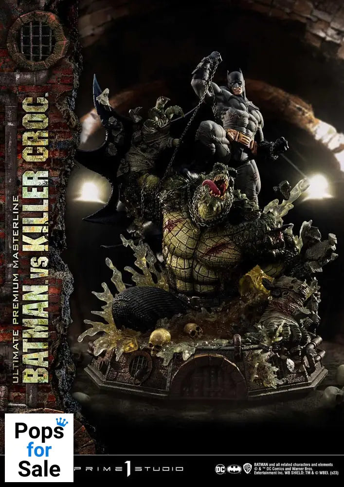 Batman Ultimate Premium Masterline Series Statue Batman Versus Killer Croc 71 cm