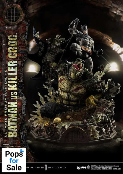 Batman Ultimate Premium Masterline Series Statue Batman Versus Killer Croc 71 cm