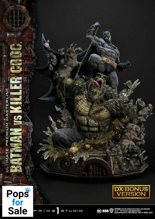 Batman Ultimate Premium Masterline Series Statue Batman Versus Killer Croc Deluxe Bonus Version 71 cm Statues