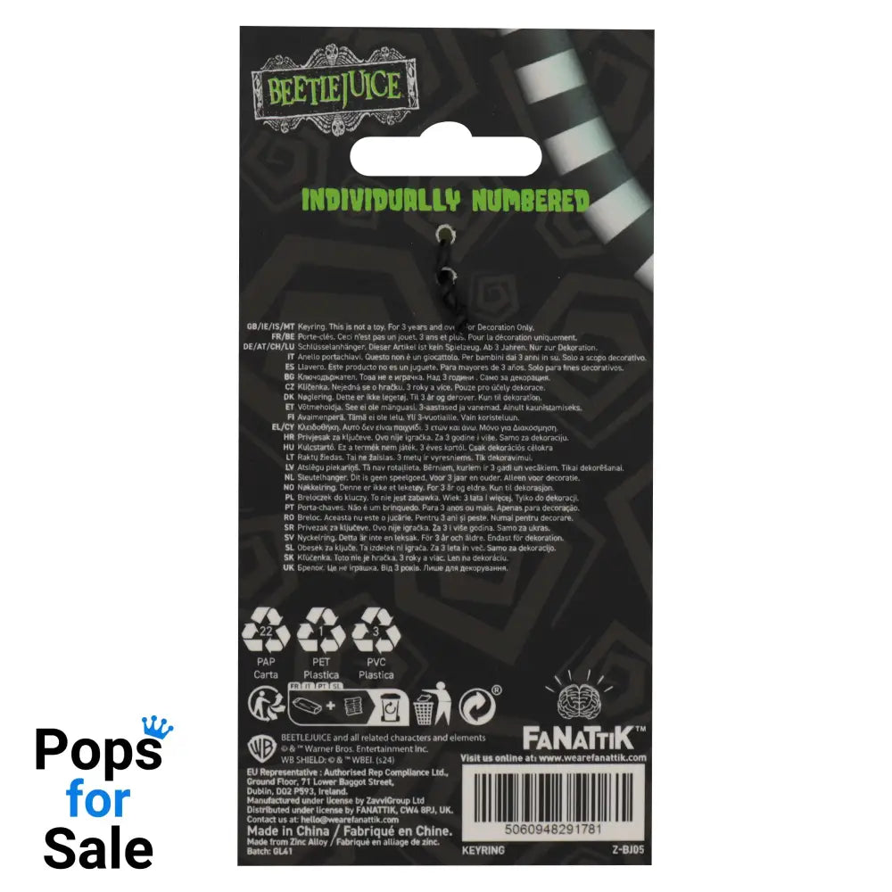 Beetlejuice Handbook of the Recently Deceased Keyring Key Ring